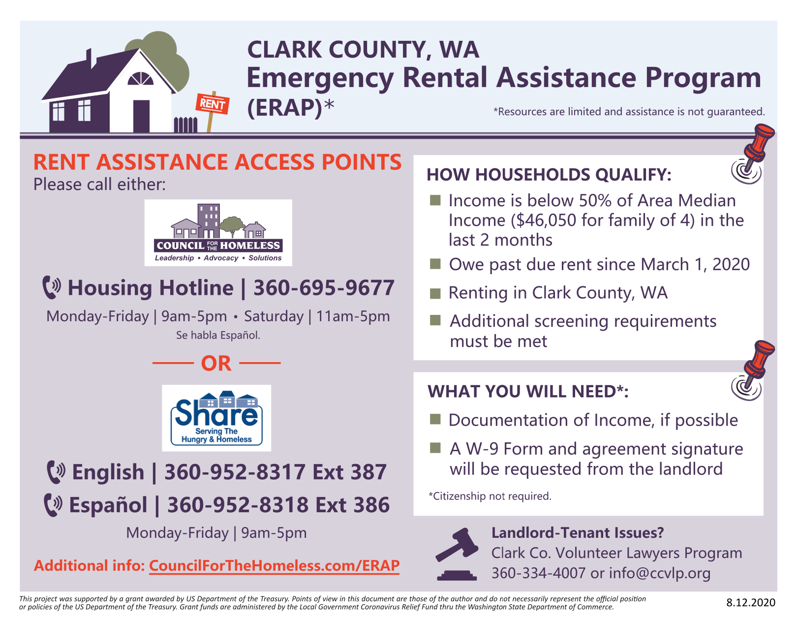 New Emergency Rent Assistance Program | Council For The Homeless