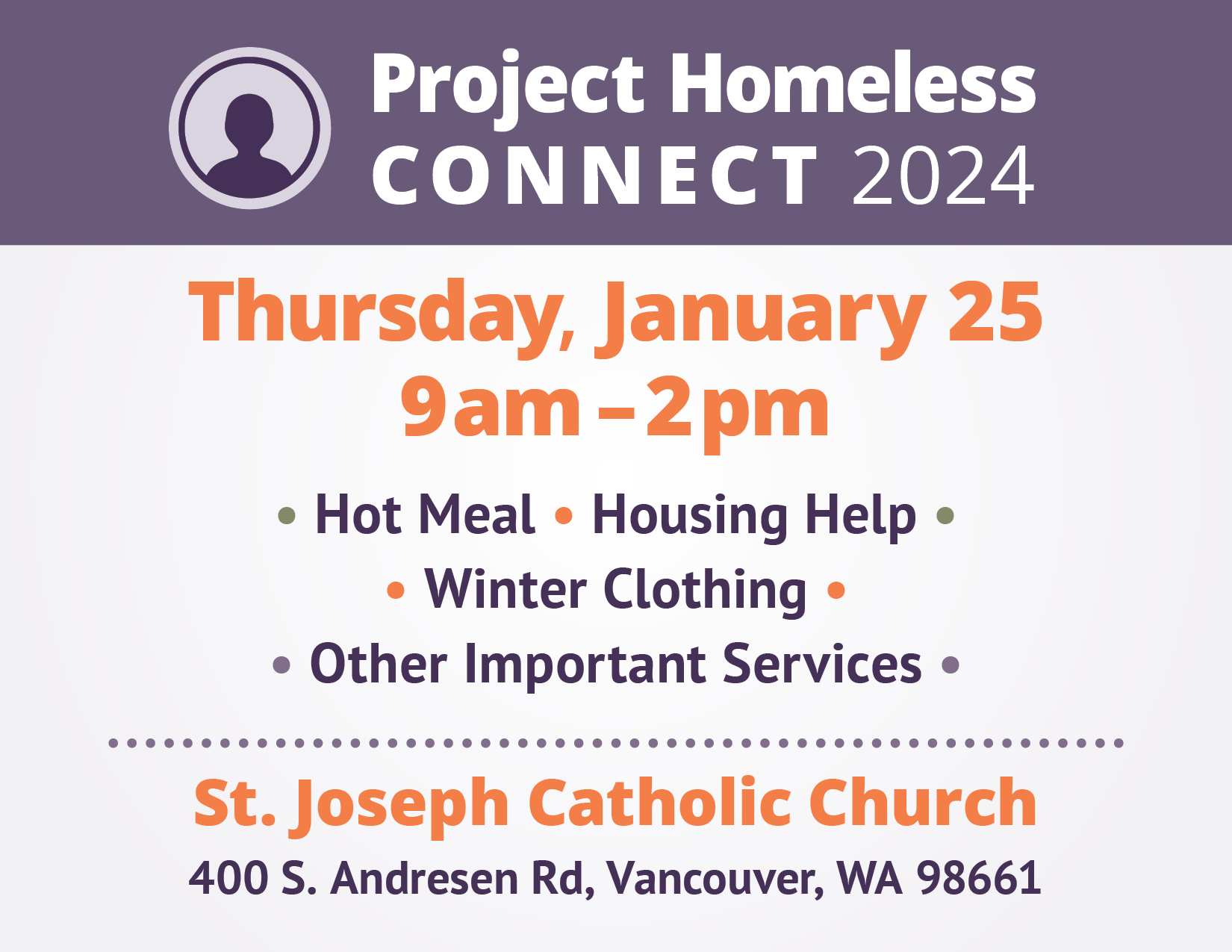 Homeless connect 2024 no logos Council For The Homeless